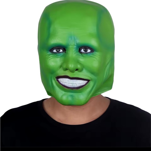 2x Green Masks from movie The Mask Jim Carrey Cosplay Costume - Picture 12 of 16
